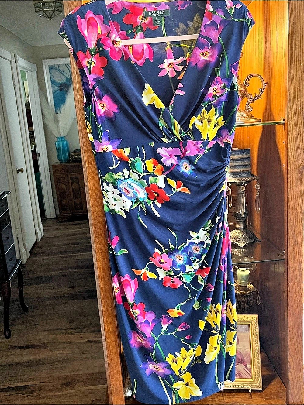 Lauren Ralph Lauren Floral Midi Dress Size 10 Like New